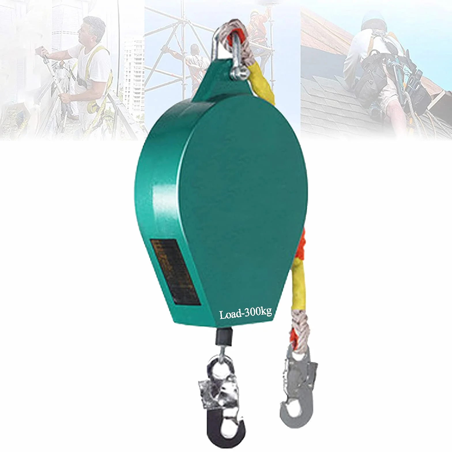 Dispositivo Anticaídas Retráctil, Limitador de Caída Personal con 5m/10m/15m/20m/30m Cable, Cuerda Anticaidas Herramientas para Techo y Ascensor, Carga-300kg