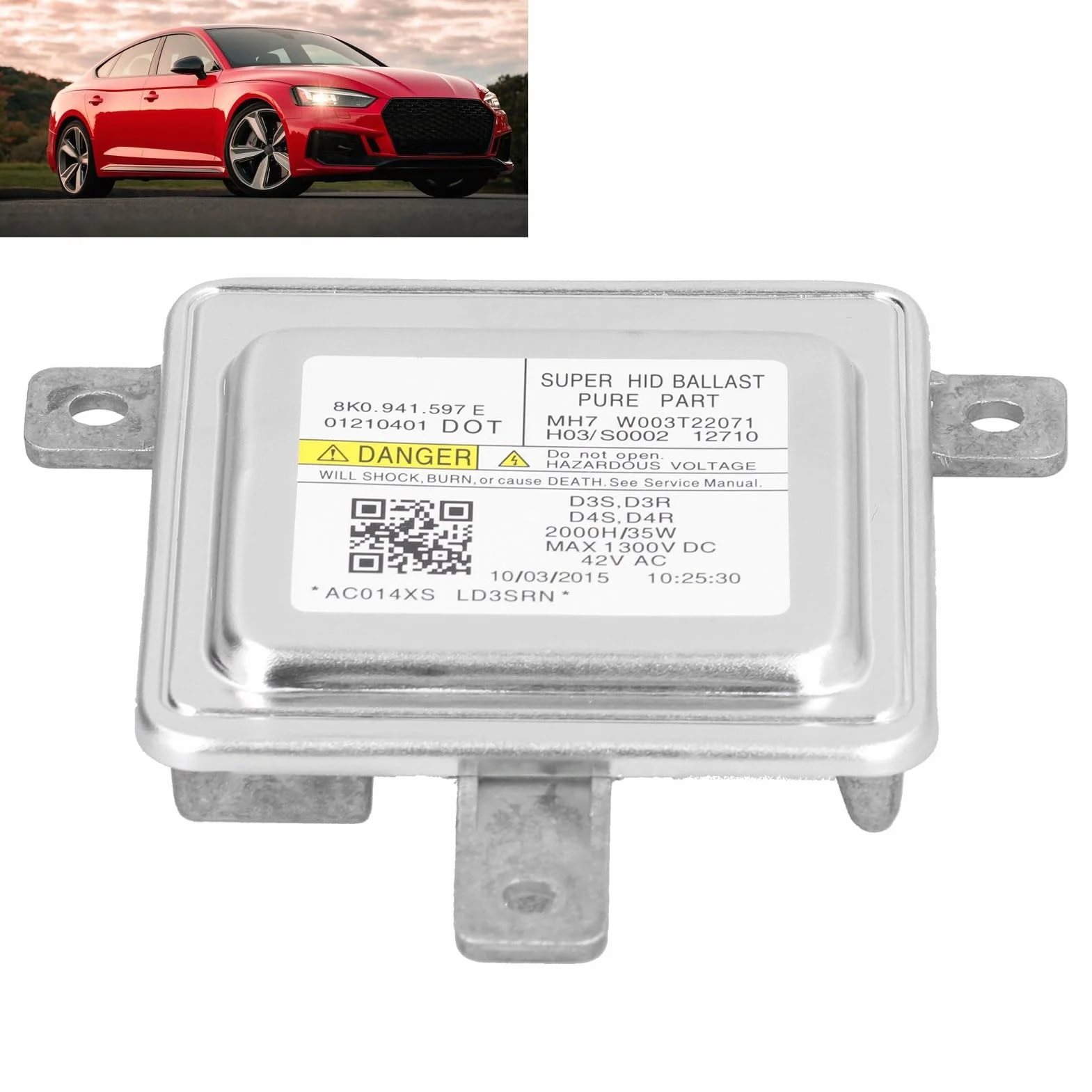 Balasto Xenón, Compacto y Estable, Regulador Voltaje D3S D4S, Módulo Faros Delanteros Coches Camionetas, for Conductores Seguridad Noche Carretera Repuestos