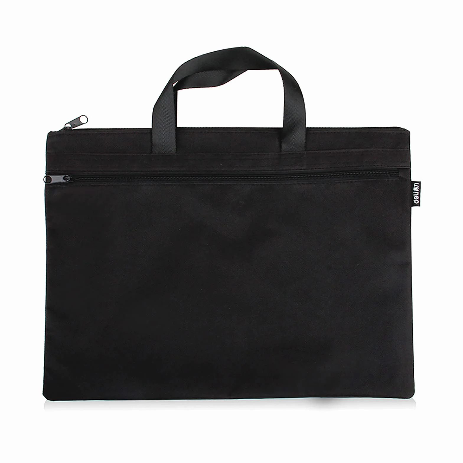 EQLEF Office Document Bag, Men Briefcase File Case Portable A4 File Zipper Bag 1 Pieza (Negro)