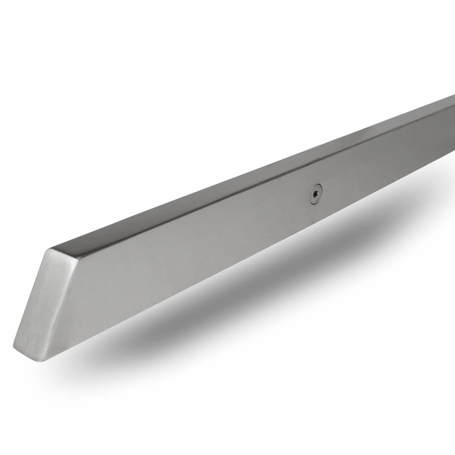 Pasamanos rectangular de acero inoxidable, 40 x 20 mm, gris