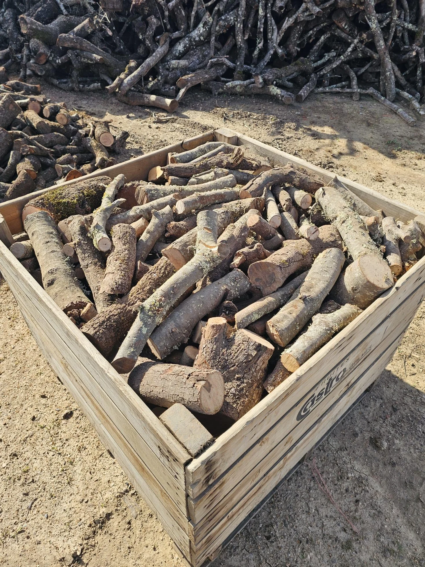Cajón Leña de Encina 1200kg (3x400). Leña para Chimenea, Caldera y/o Estufa. Leñas de Las más duras Que Hay. Tiene una Larga consistencia y duración. Troncos medianos. Leñas Encina.