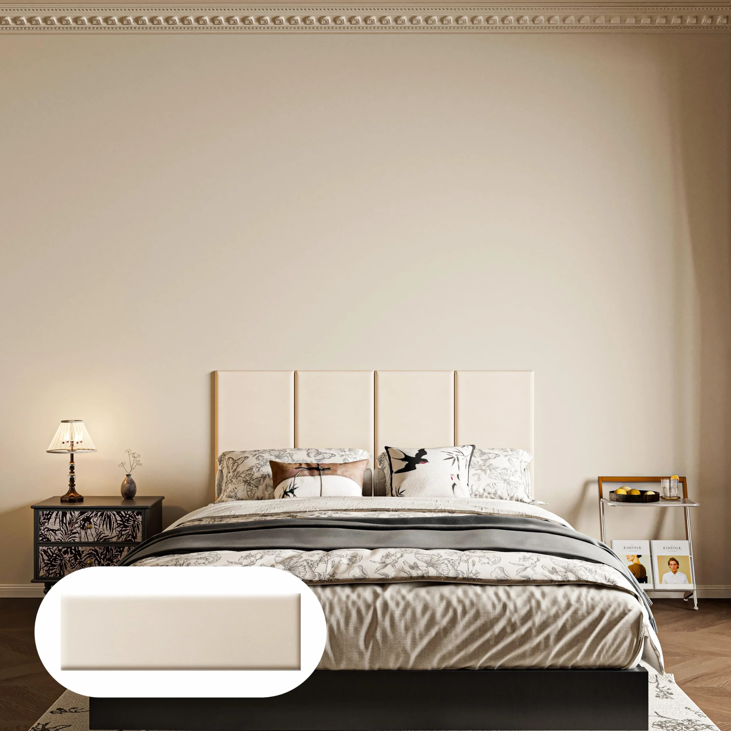 Paneles de Pared Tapizados Autoadhesivos – 1 Pieza, Panel Acolchado de Piel Sintética, Impermeable y Aislante Acústico, 90×30×3CM – Ideal para Dormitorio, Sala de Estar y Oficina
