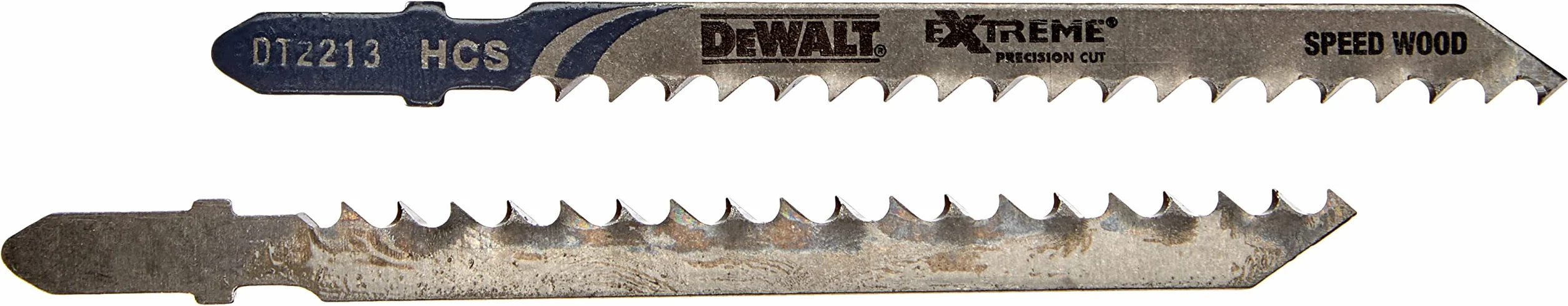 DeWalt DT2214-QZ - Hoja de sierra de calar XPC, longitud de 100 mm, paso de diente de 4,2 mm, para cortes en madera, aglomerado, contrachapado, laminado y plástico
