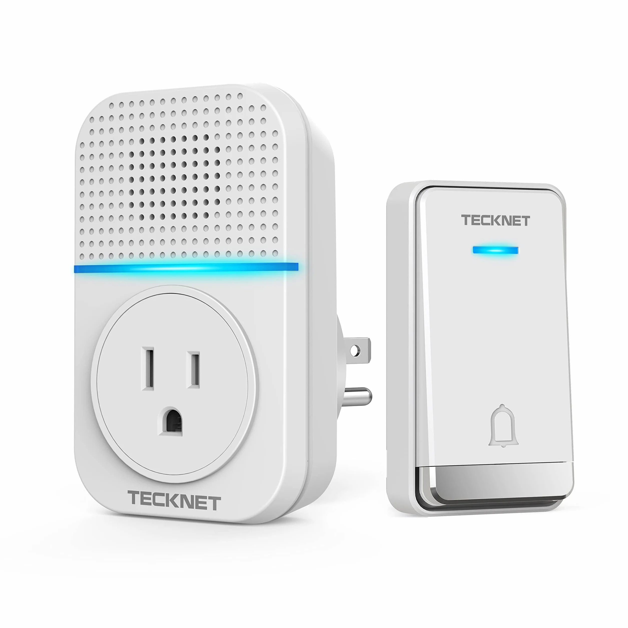 TECKNET Timbre Inalámbrico Impermeable para Puerta, 60 Melodías, 400M Distancia, 5 Niveles Volumen