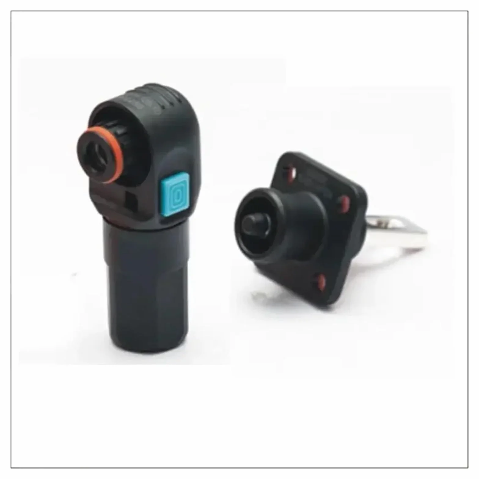 Conector de almacenamiento de energía de 120A Conectores impermeables de 200A de núcleo único de 25/50 mm² de alta corriente a través de terminales de pared(Plug,200A 50mm,Black)