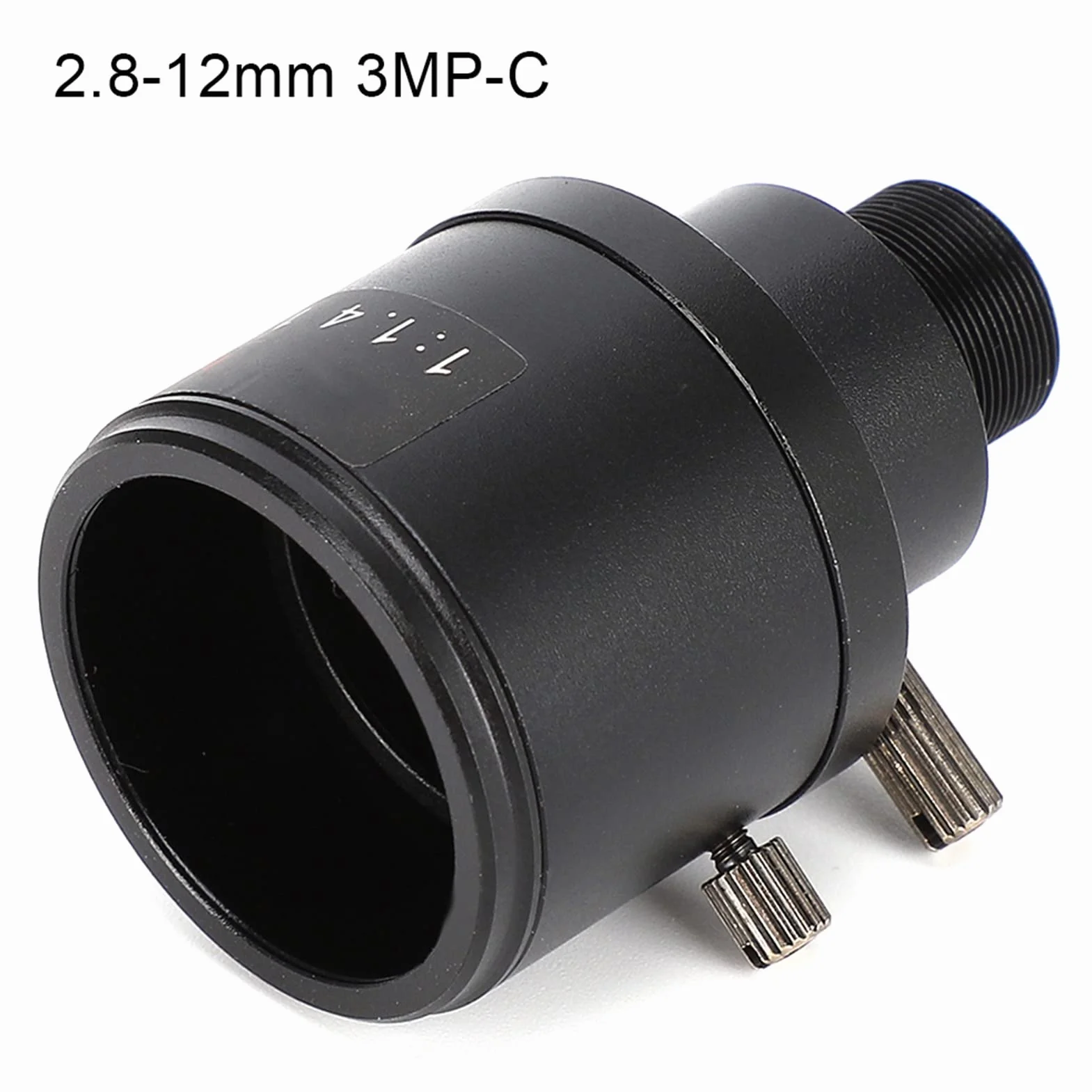 Lente de Placa CCTV, Zoom Ajustable Manualmente con Lente de Cámara de Seguridad de Longitud Focal de 2,8-12mm, Interfaz de Montaje M12, Lente HD de 3MP