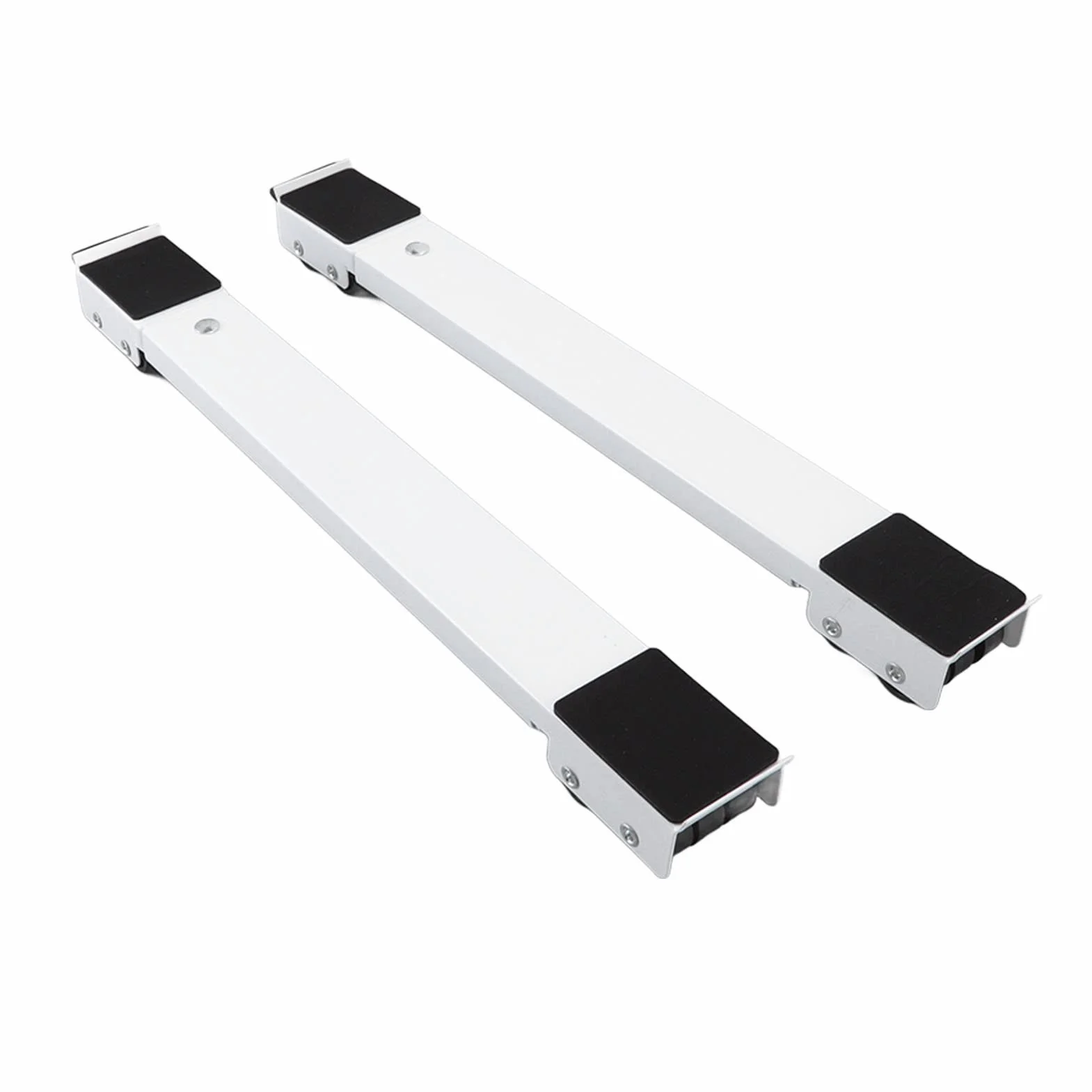 2 Juegos de Ruedas de Rodillos Móviles para Muebles, Rodillos para Electrodomésticos de Servicio Pesado que Incluyen Estantes Móviles con Almohadillas Auxiliares, para Lavadoras,(Blanco)