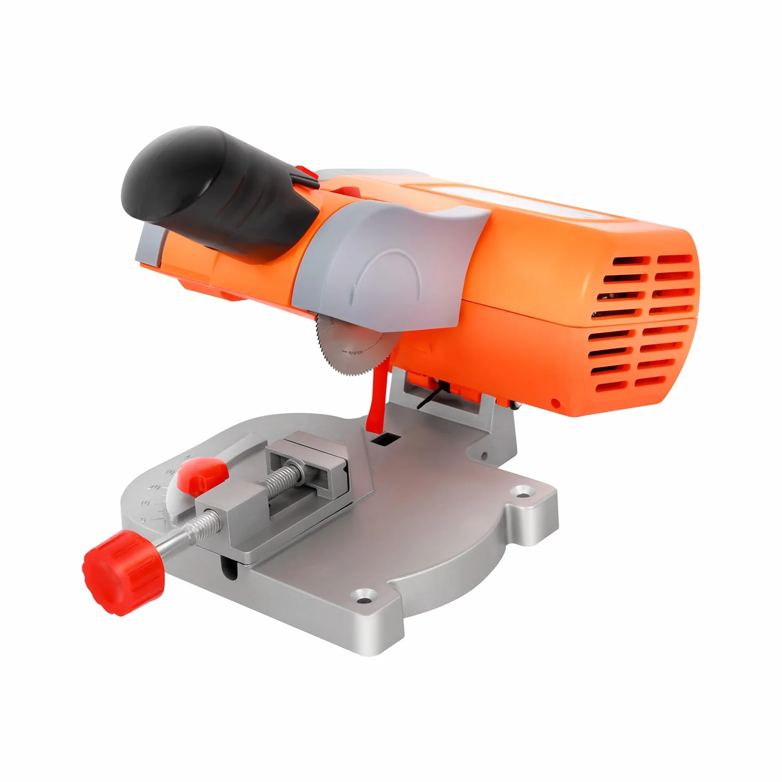 Mini sierra ingletadora 90 W 7800 rpm 0 – 45 ° sierra transversal versátil de mesa para cortar madera, plástico, piedra y metales no ferrosos
