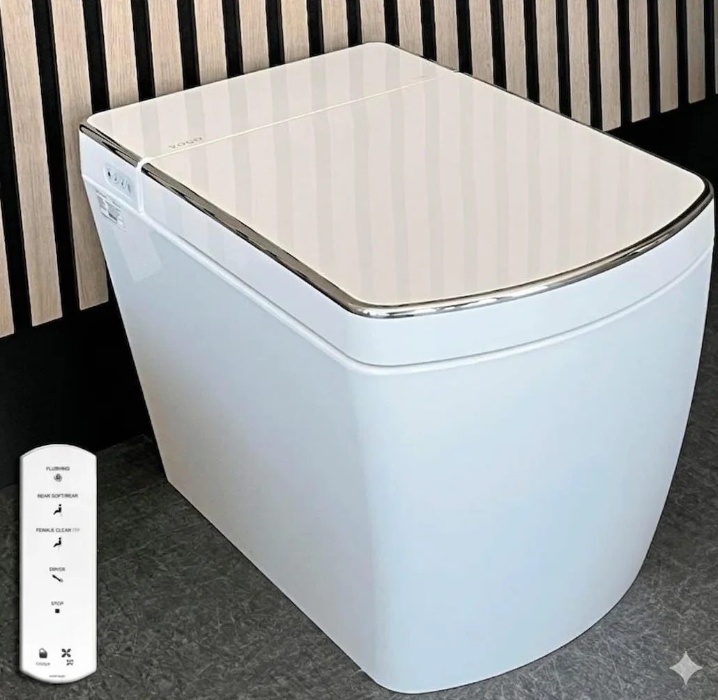 Inodoro Inteligente de Estilo Japonés Tokio | Temperatura asiento ajustable | Chorrito de agua | Mando a distancia | Descarga automática.