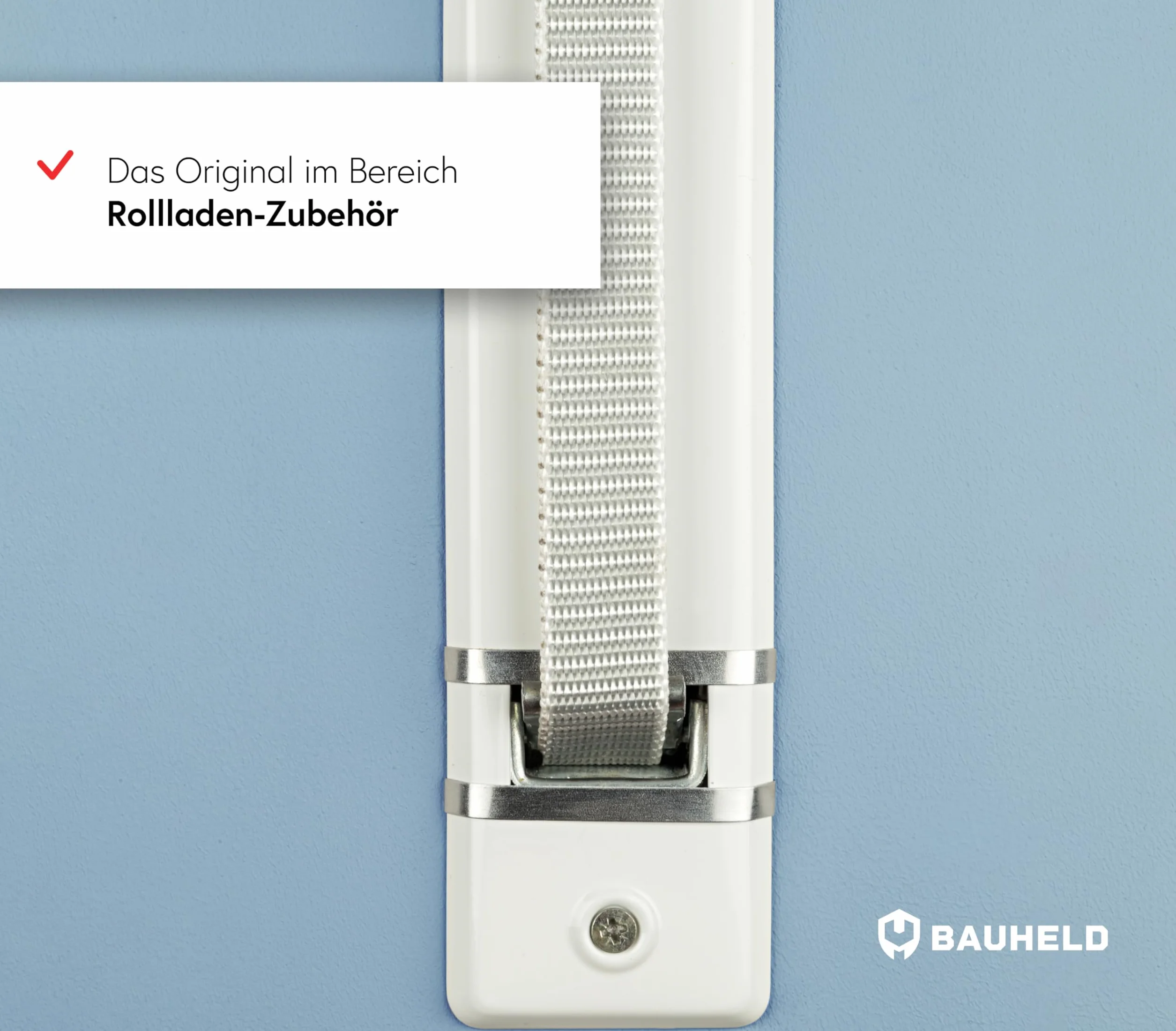 Bauheld - Correa de Persiana 23 mm para Puertas y Ventanas, Fabricado en Alemania, Cinta Gris de Alta Resistencia y Estabilidad UV