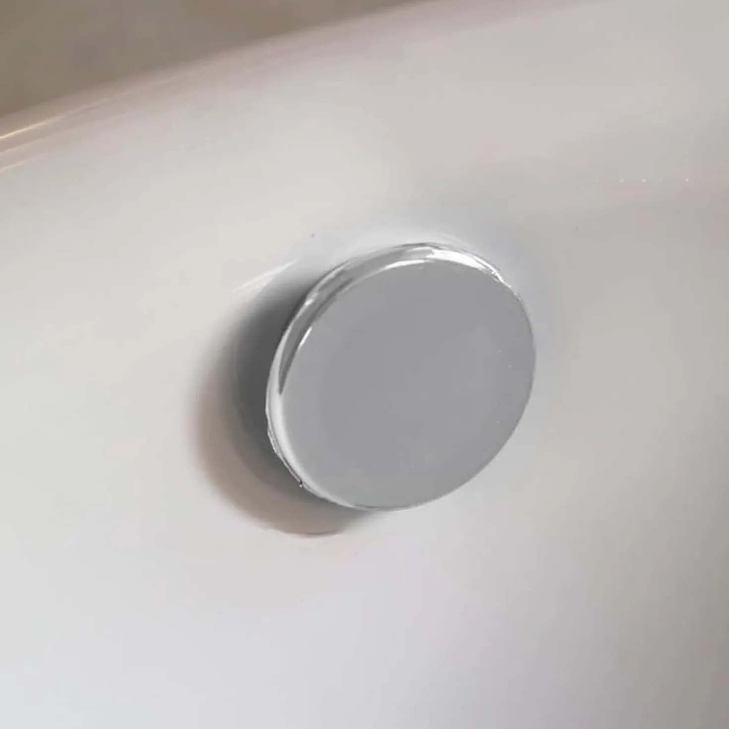 Juego de 4 cubiertas de desbordamiento para fregadero, anillo redondo plateado