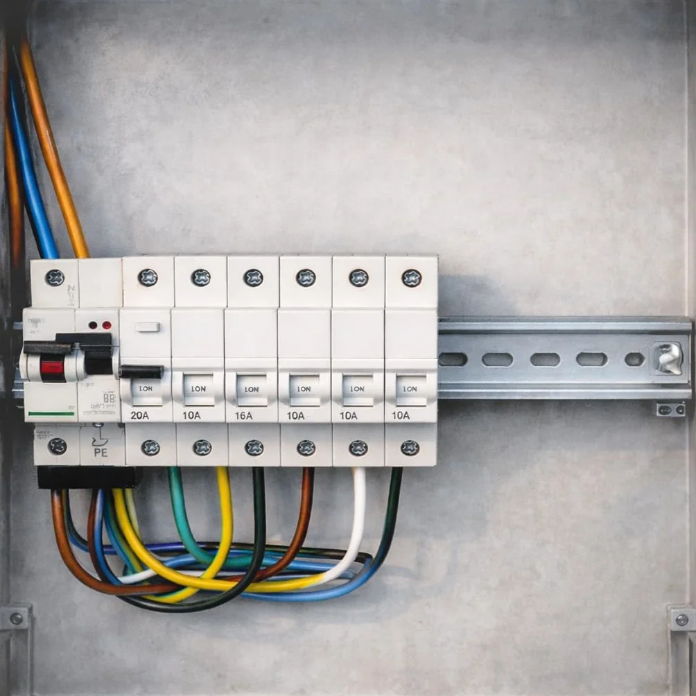 5 Piezas de Carril DIN Ranurado de Acero | Montaje Guía 35mm De Ancho, 7.5mm de Alto, Largo 300mm | Para La Instalación En Armarios Eléctricos de Distribución | Aparamenta Modular |