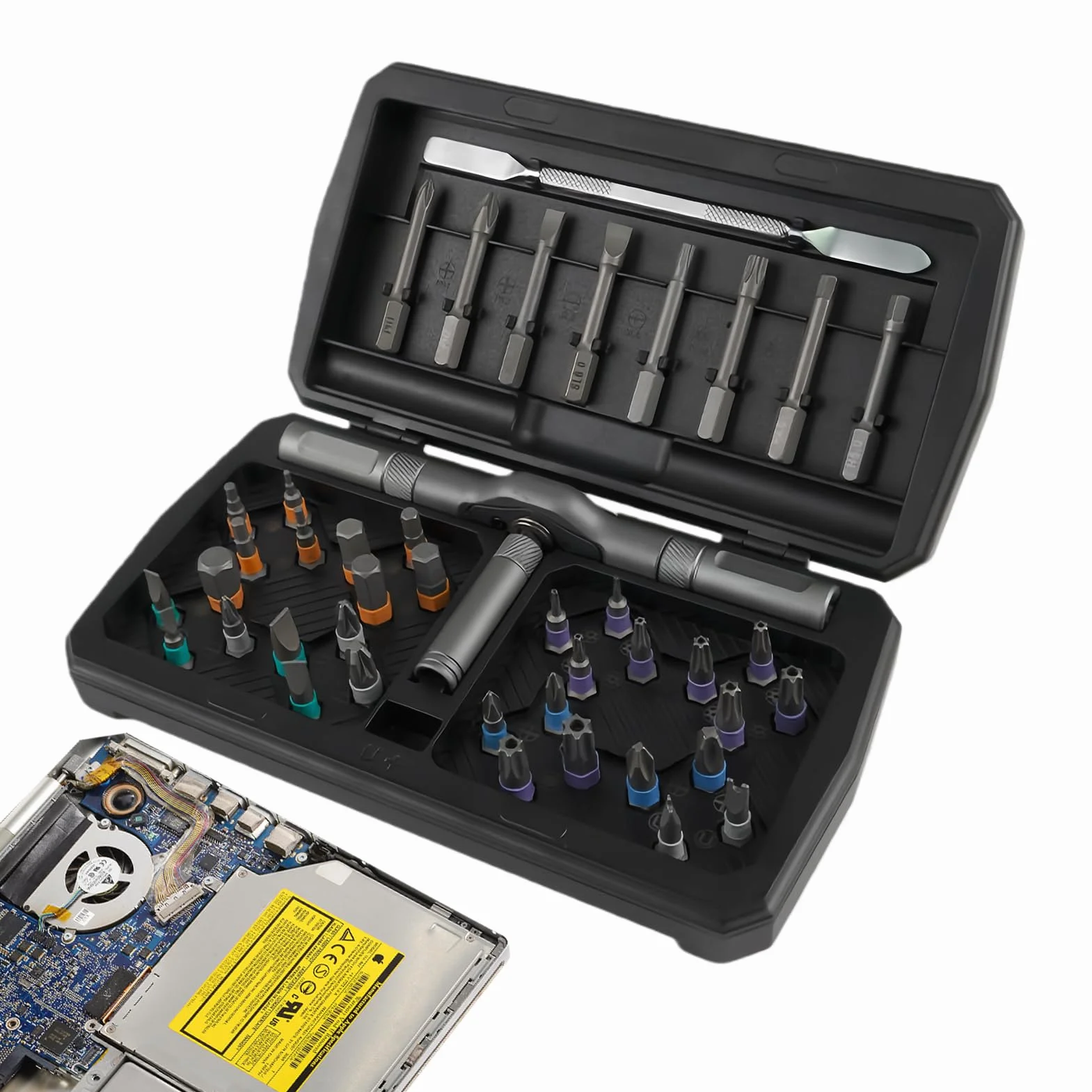 Juego de Destornilladores Magnéticos con Trinquete 43 En 1 Herramienta De | Kit de Destornilladores para Ordenador para Reparar Reloj Gafas Bicicleta Orde