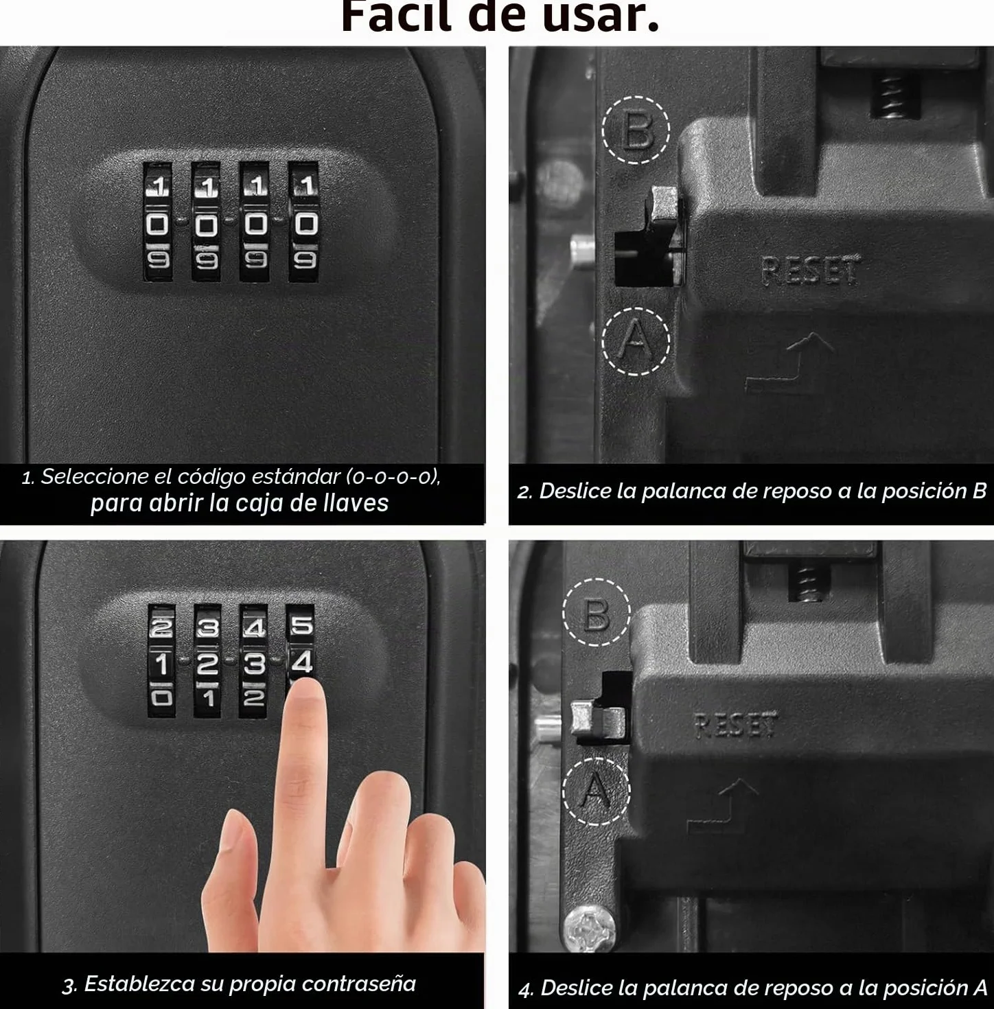 Caja de Seguridad para Llaves de Coche Magnéticas con Combinación de 4 Dígitos, Caja Fuerte para Llaves Resistente a la Intemperie y al óxido, Armarios de Llaves Montada en la Pared