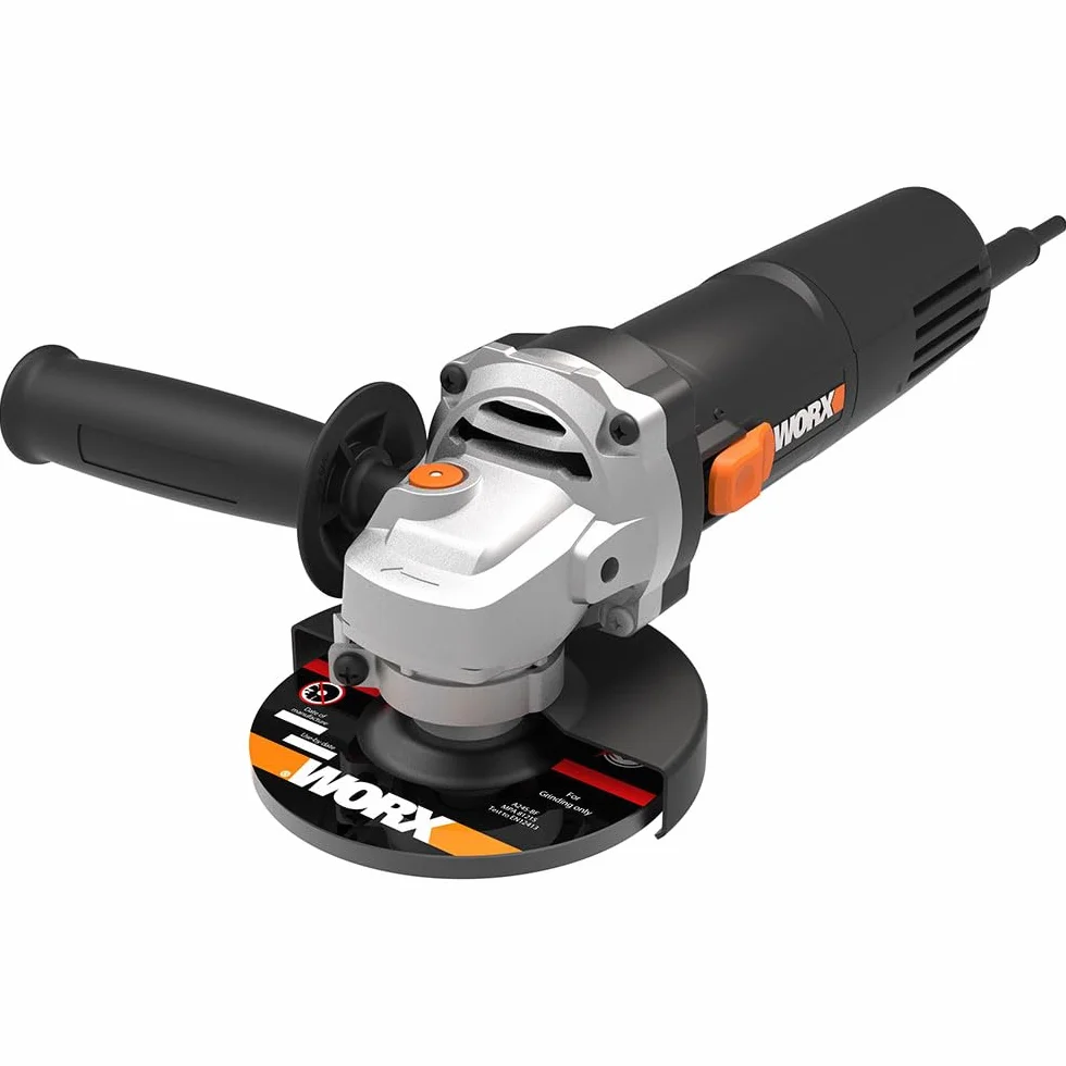 WORX WX717 Amoladora angular de 750 W | 11000 revoluciones por minuto | Diámetro de disco de 115 mm | Mayor comodidad de uso gracias al mango adicional | Duradera y resistente | Cuerpo estrecho
