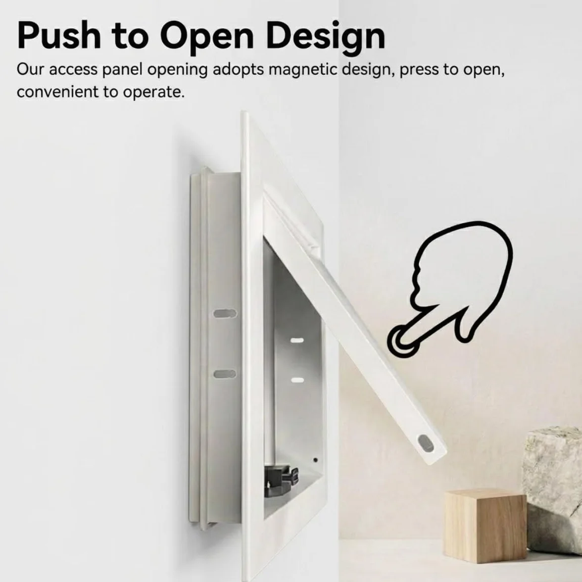 Tapa Cuadro Electrico Trampilla de Inspección Panel de Acceso Pladur Cubre Contador Luz Puerta Magnética Metal Empotrado Techo Aluminio Blanco, Multi-Talla 15x15 a 60x60 cm(White,300x400mm)