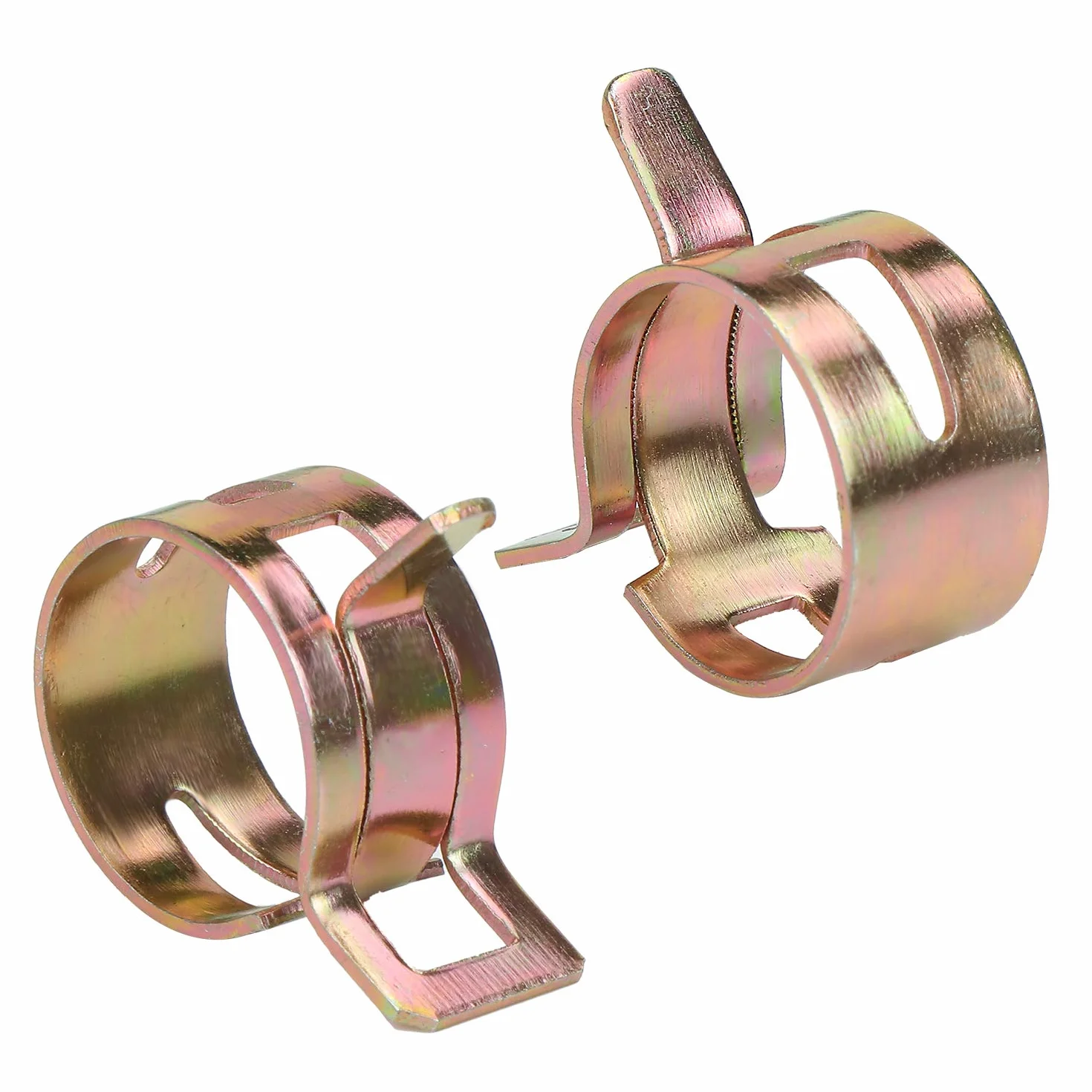 HSEAMALL 100 abrazaderas de resorte, clips de línea de combustible, tubo de aire, tubo de agua, abrazadera de manguera de vacío de silicona, 6-22 mm, 10 tamaños