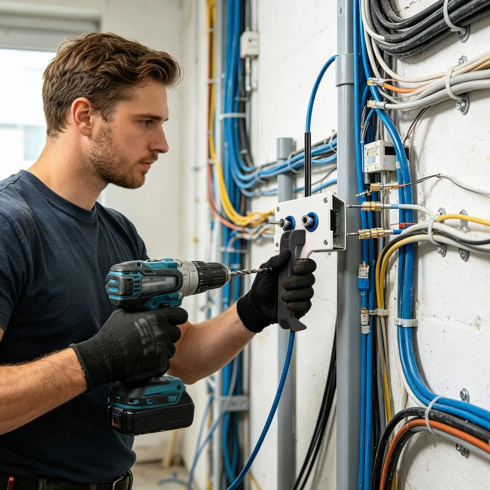 Tiracables | Herramienta Guía Accionada Por Taladro Electricista | Tirador De Cables Para Cableado A Través De Pared | Para Proyectos De Cableado Industrial E Hidroeléctrico Tuberías Metálicas