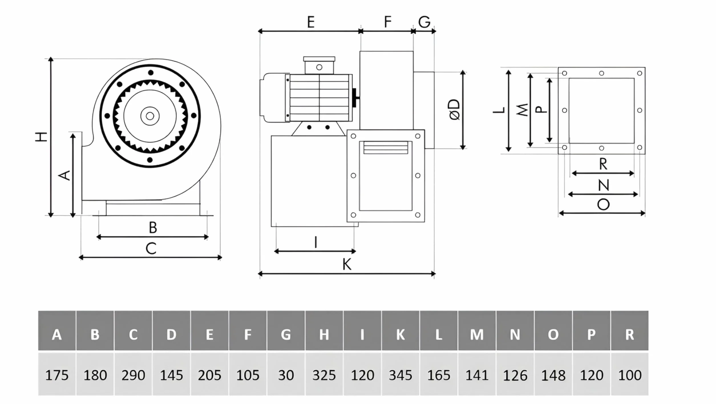 Uzman-Versand OBR-200M - Ventilador radial con regulador de velocidad, brida y tubo flexible de aluminio