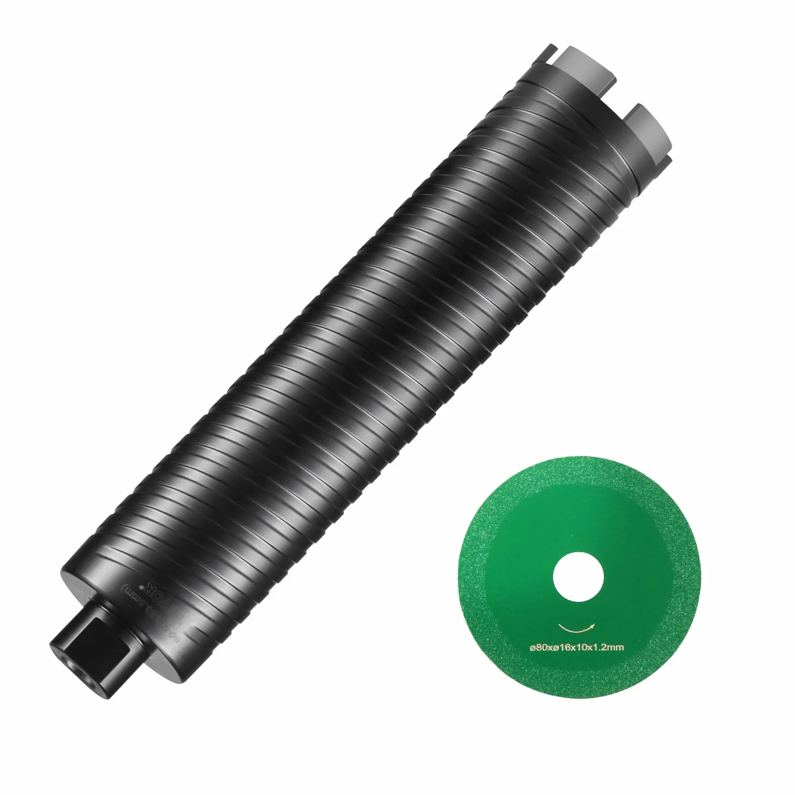 VEVOR Broca de diamante para ladrillos y bloques, taladro de núcleo de diamante húmedo/seco de 63,5 mm, taladro de núcleo de hormigón, profundidad de perforación de 241,3 mm, rosca hembra de 5/8"-11