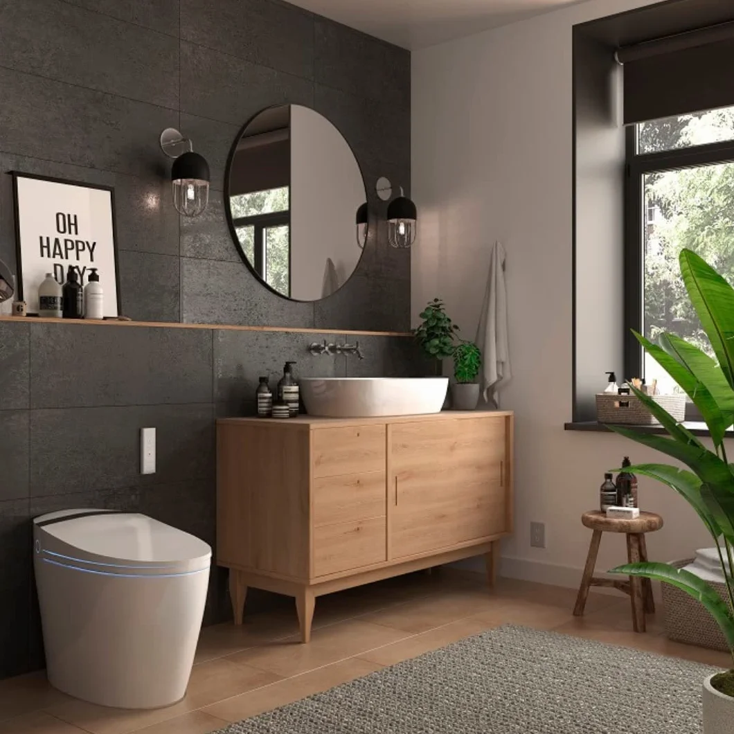 Nashi - Inodoro Japonés Salida Dual Suelo o Pared | Inodoro con Bidet | Asiento Calefactable, Limpieza con Agua Caliente y Secado | Luces LED | Mando a Distancia y Panel | WC Inteligente | Aldara New