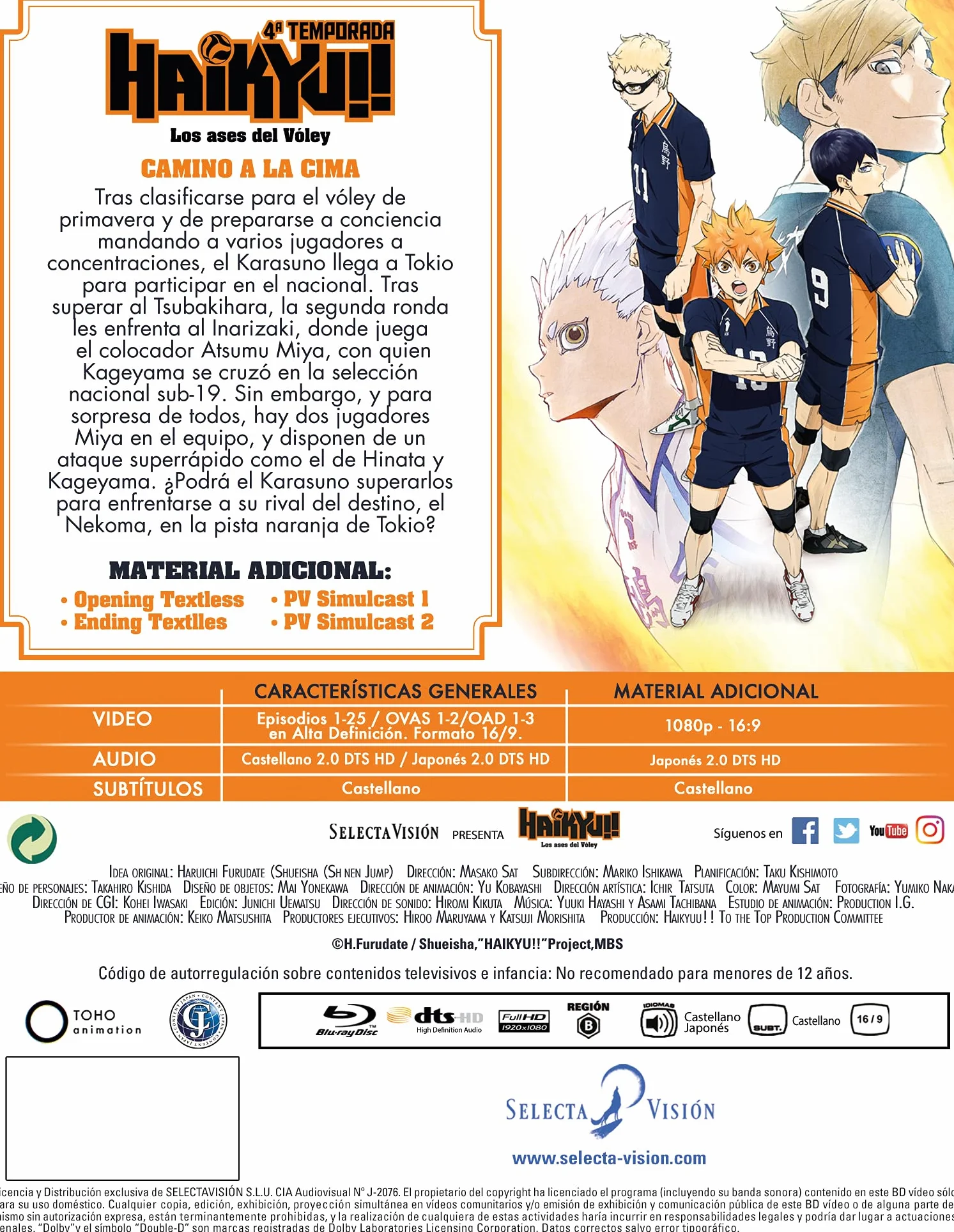 Haikyu!! Los Ases del Vóley - Cuarta Temporada [Blu-ray]