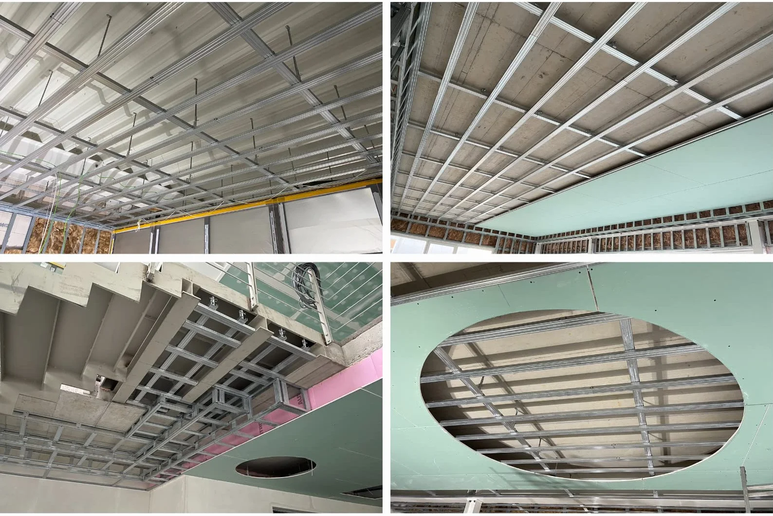 HEXIM UD Perfiles de yeso y accesorios - Colgador directo Rigips Subestructura de techo (100 Colgadores Directos 225mm) Perfiles de Tableros de Yeso Paredes