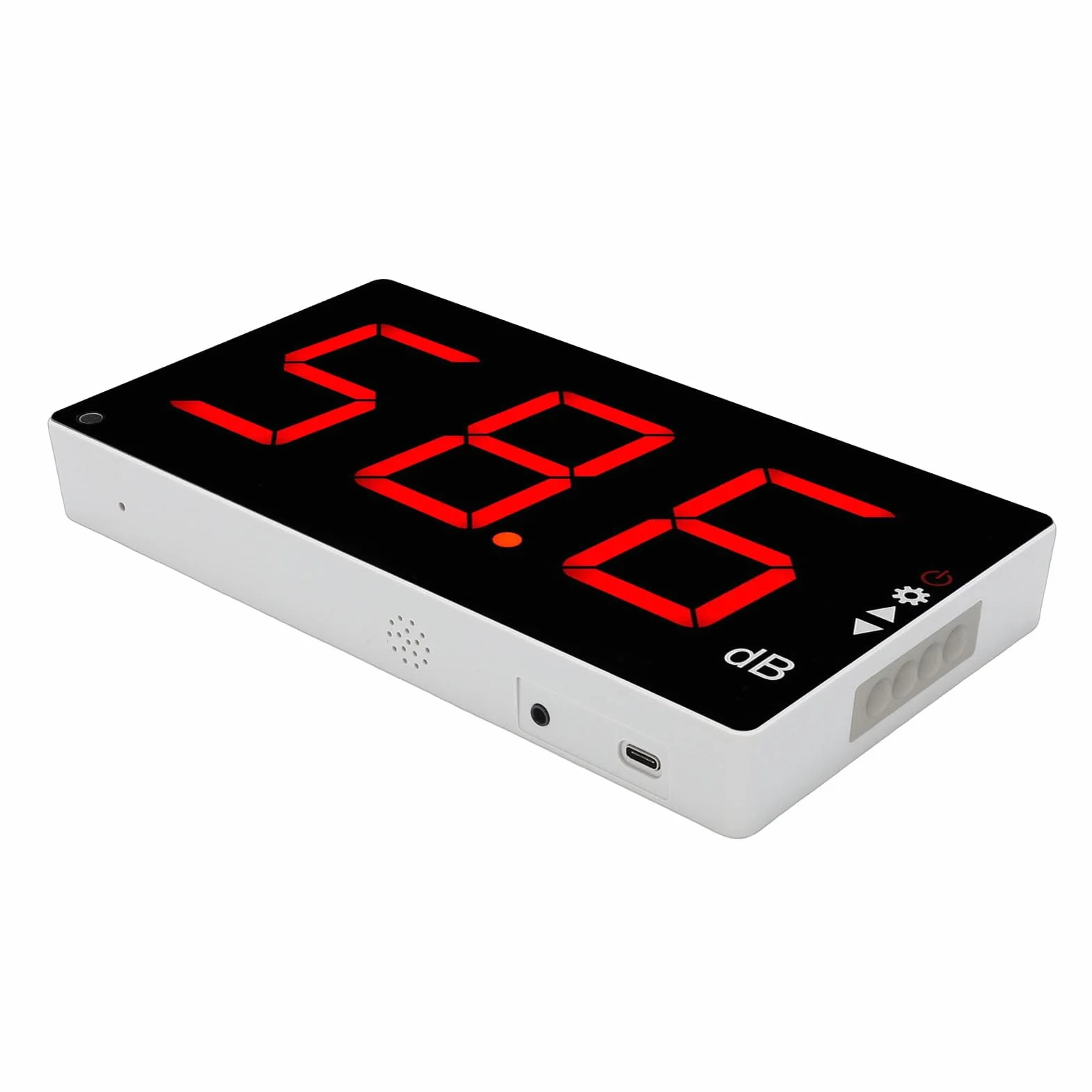 FTVOGUE Medidor de Nivel de Sonido de Pared, Medidor de Decibelios Digital con Pantalla LCD de 3 Pulgadas con Recordatorio de Sonido y Luz Intermitente, para Aula, Oficina, KTV, Bar,