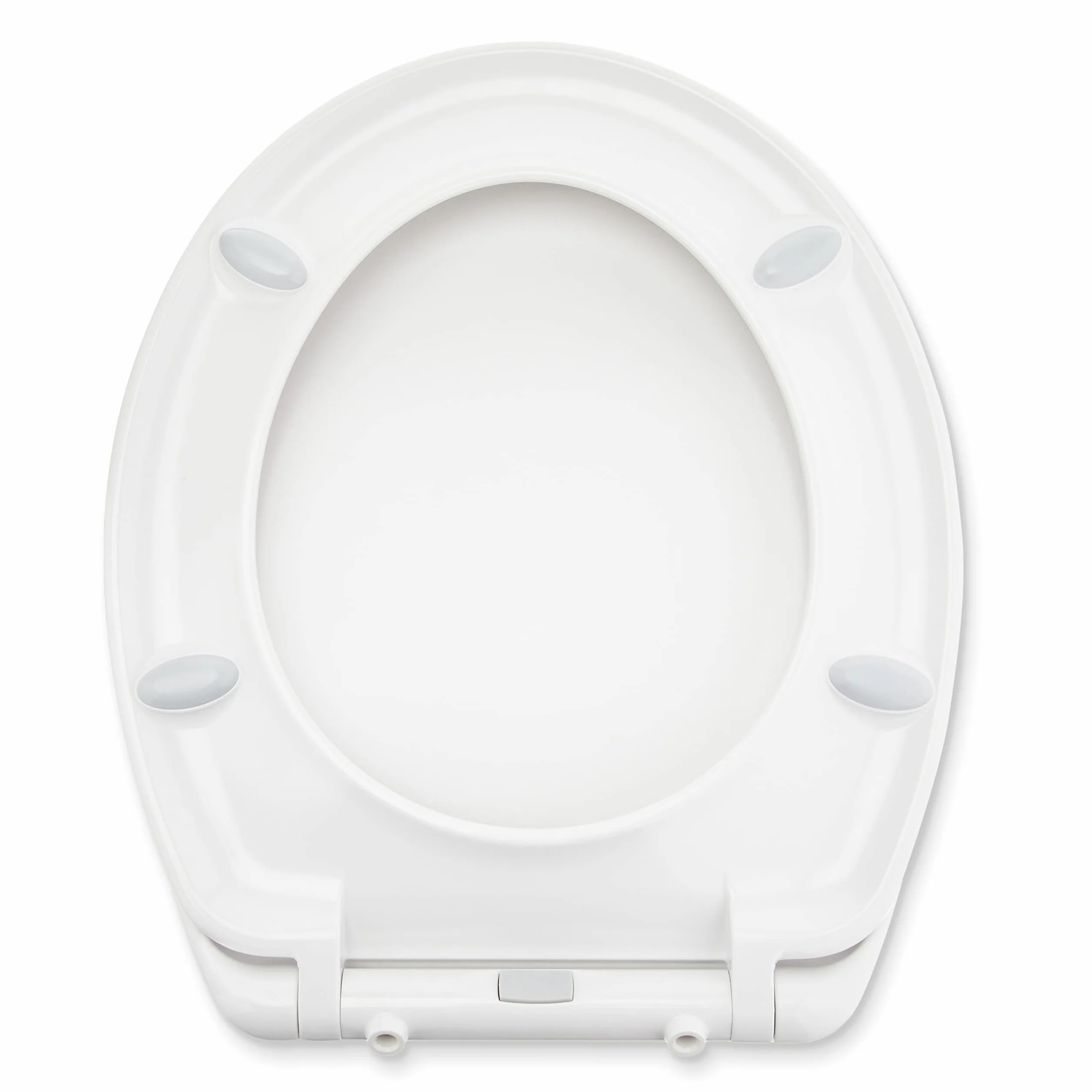 Amazon Basics Ovalado Asiento de inodoro de cierre suave, liberación rápida, urea, 37 x 42.5 cm, Blanco