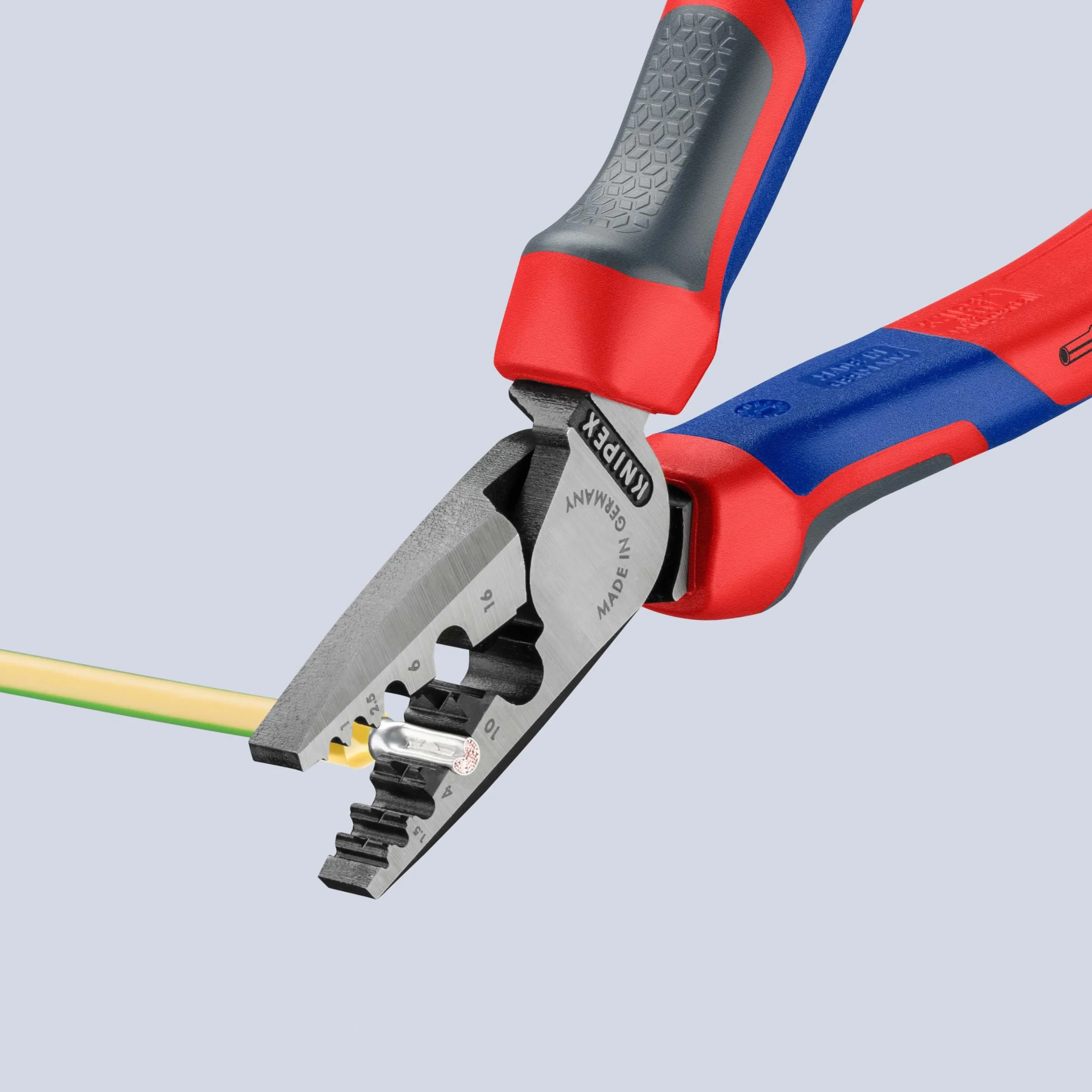 KNIPEX Crimpadora para punteras huecas con mangos confort 180 mm, 97 72 180