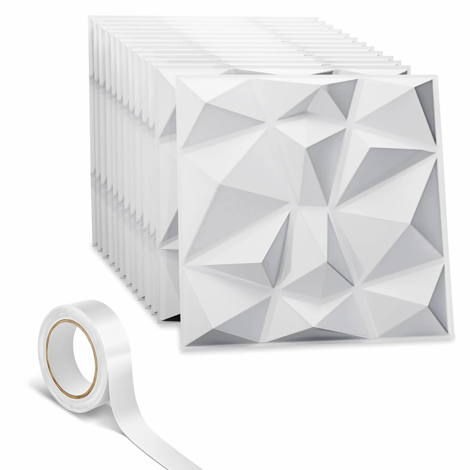 AMARA DECO - 30 unidades Paneles Decorativos Para Pared PVC 3D 30x30cm + Cinta Doble Cara Adhesiva. Revestimiento de Paredes PVC y Decoracion Gaming, Resistentes al Calor y Faciles de Limpiar