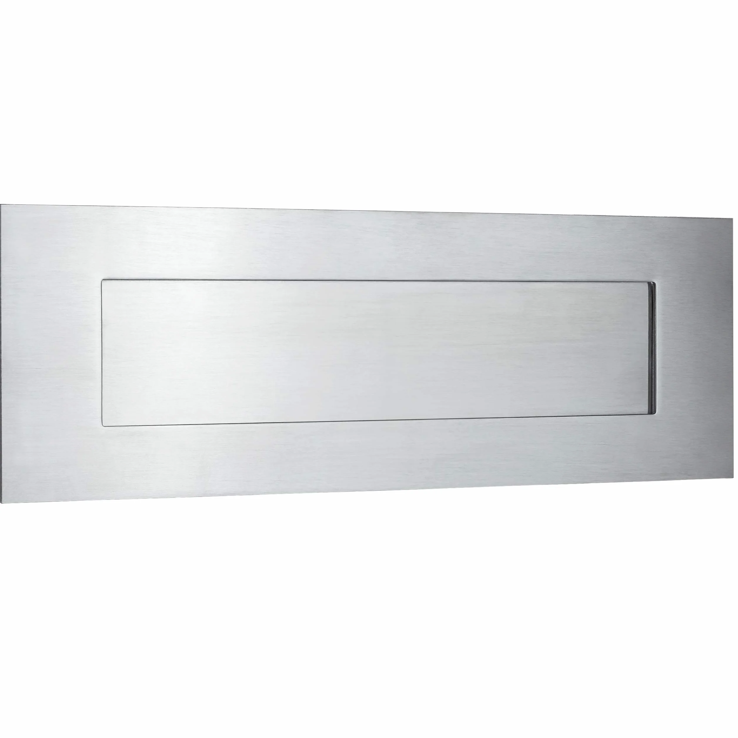 Tapa para periódicos Gedotec de acero inoxidable para puertas de entrada de casa y apartamento | Apertura para puerta de entrada de puerta de acero inoxidable | 1 pieza - Cubierta hacia el interior