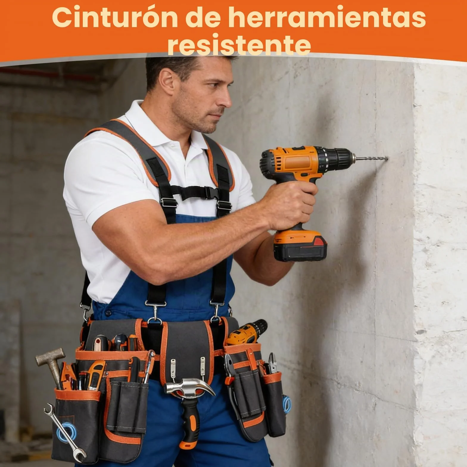 Cinturón de herramientas, riñonera con 26 bolsillos, bolsillos magnéticos para herramientas, para hombre, riñoneras desmontables, bolsa de herramientas para artesanos, electricistas, fontaneros
