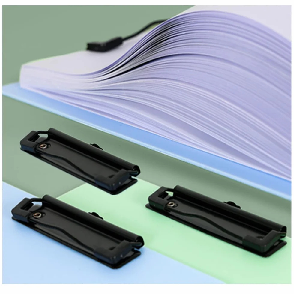 Portapapeles clip negro 20 unidades soporte placas papelería oficina
