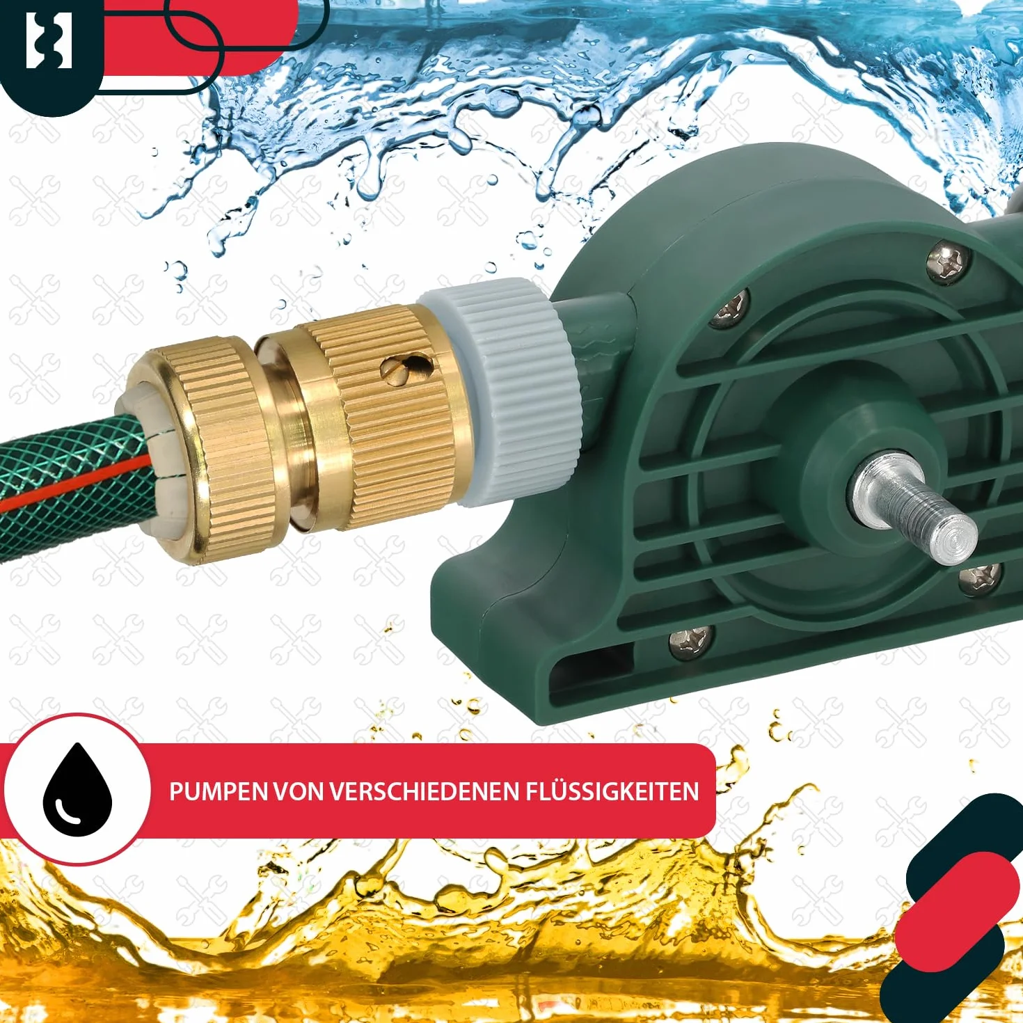 Bomba para Taladro KOTARBAU hasta 4200 ml/min, Bomba de Trasvase de Agua, Gasoil, Aceite