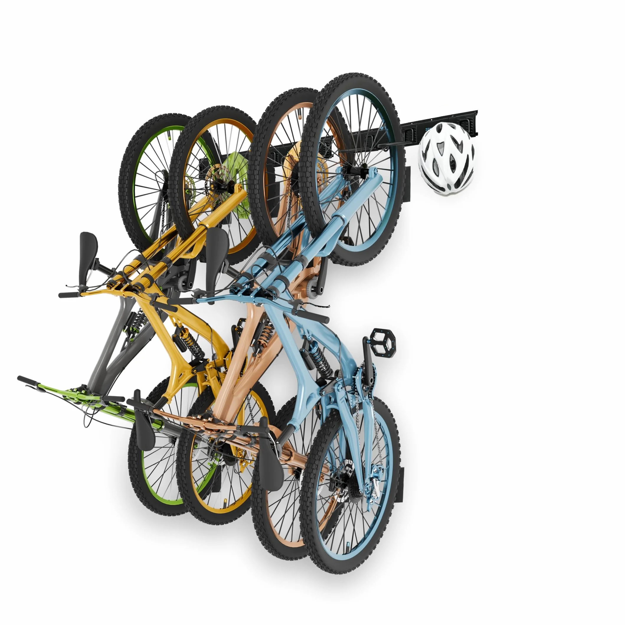 Soporte bicicleta pared con ganchos para bicicletas y cascos, capacidad 136 kg