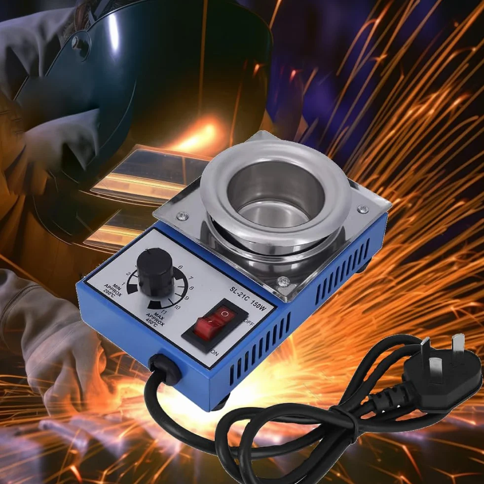 Control de temperatura de la olla de soldadura, 220V 150W Baño de desoldadura de soldadura de olla de soldadura 50mm -21C 450 grados máx.