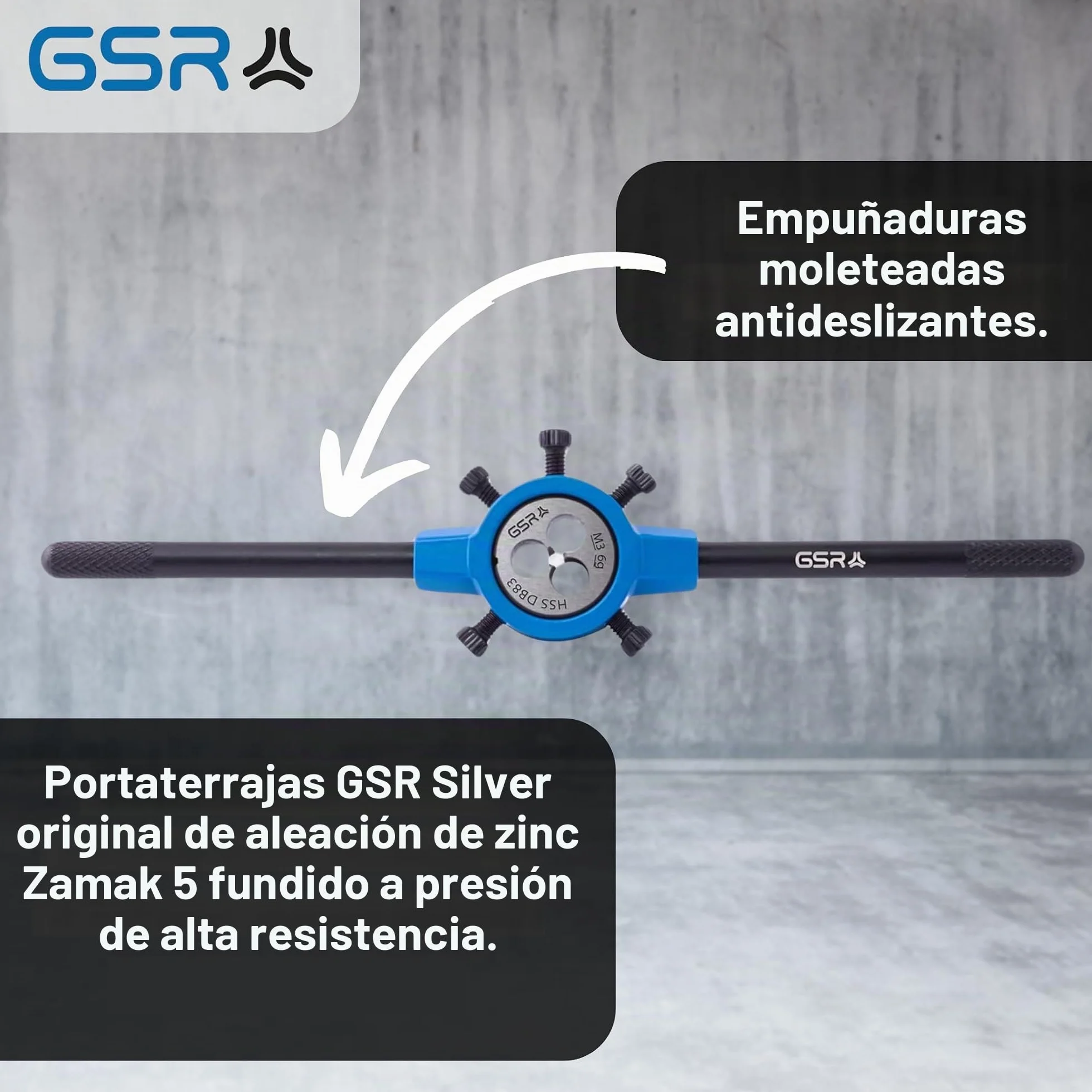 GSR-8 tlg. HSS Schneideisensatz (25 x 9) M3-M12 + Schneideisenhalter 25 x 9