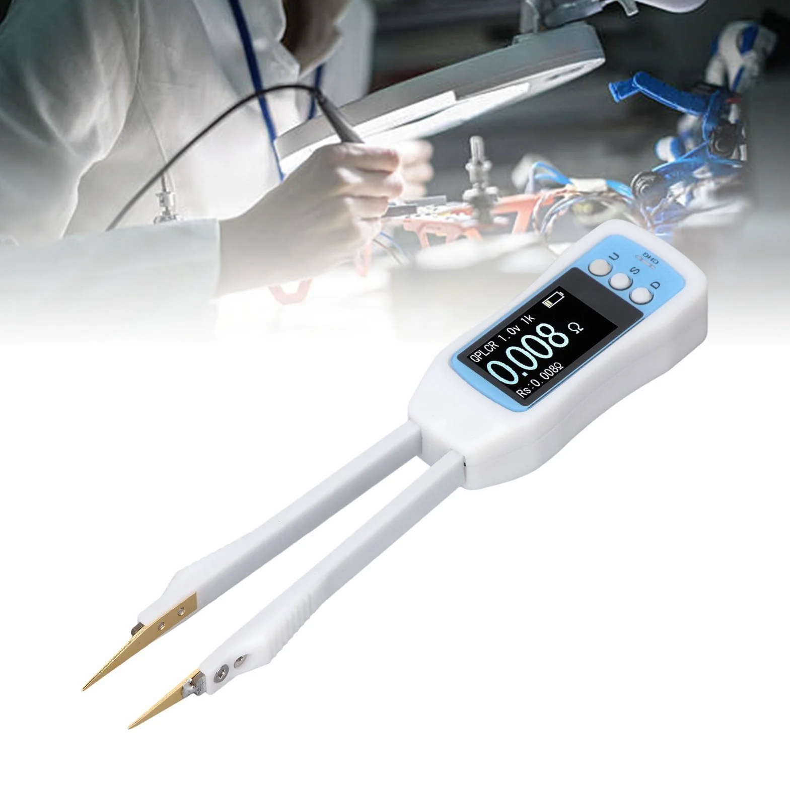 Pinzas Medidoras Inteligentes, Medición Rápida para Ingenieros, Mantenimiento de Reparación, Latón ABS, Pantalla TFT de 1,14 Pulgadas para Ingenieros Electrónicos