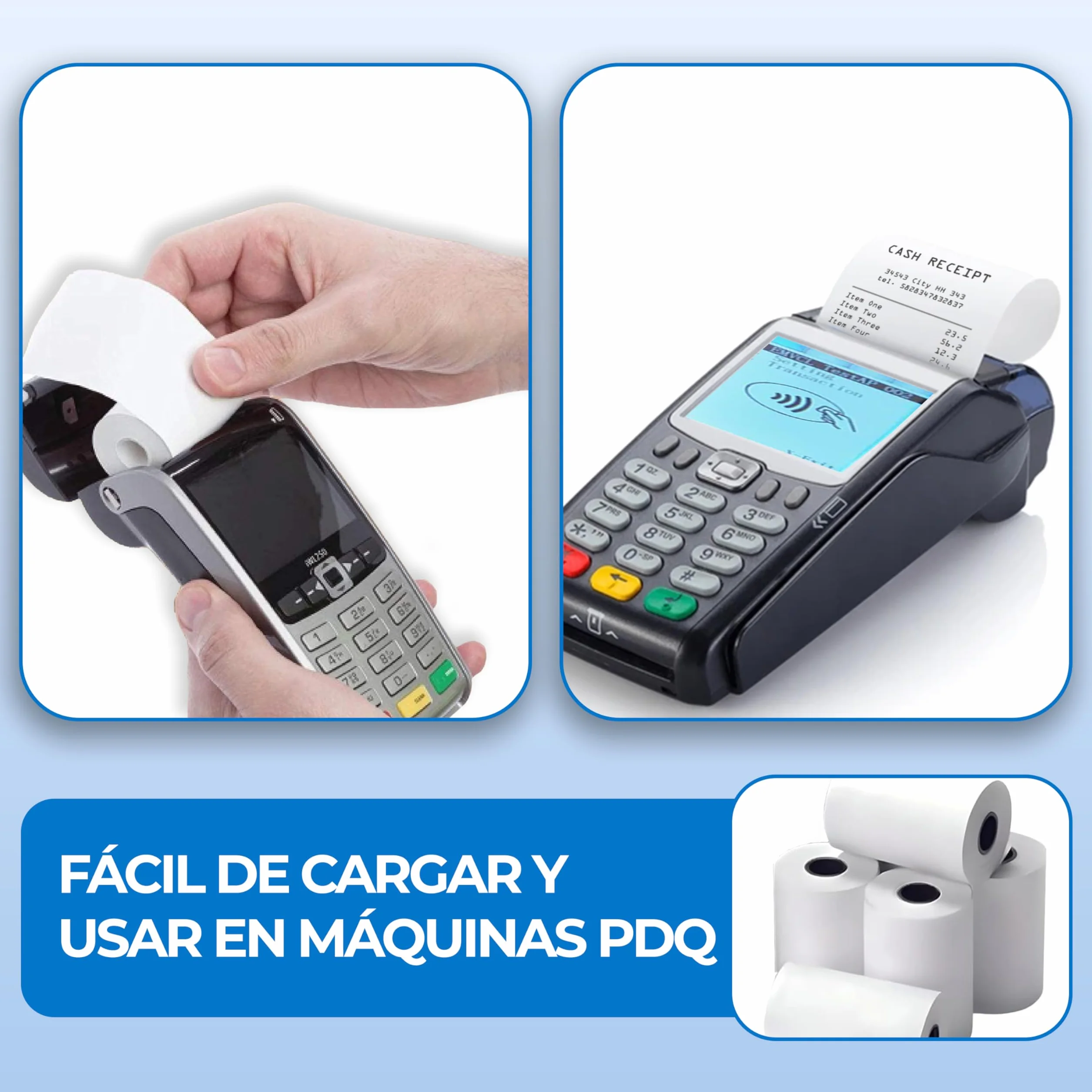 Double Dragon Papel Térmico Premium 57 x 40 mm para Recibos PDQ POS EPOS Paquete 20 unidades