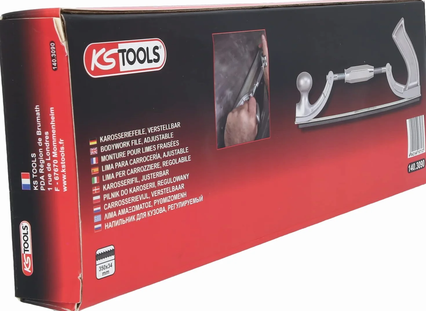 KS Tools 140.3090 Lima para carroceros, completa con hoja