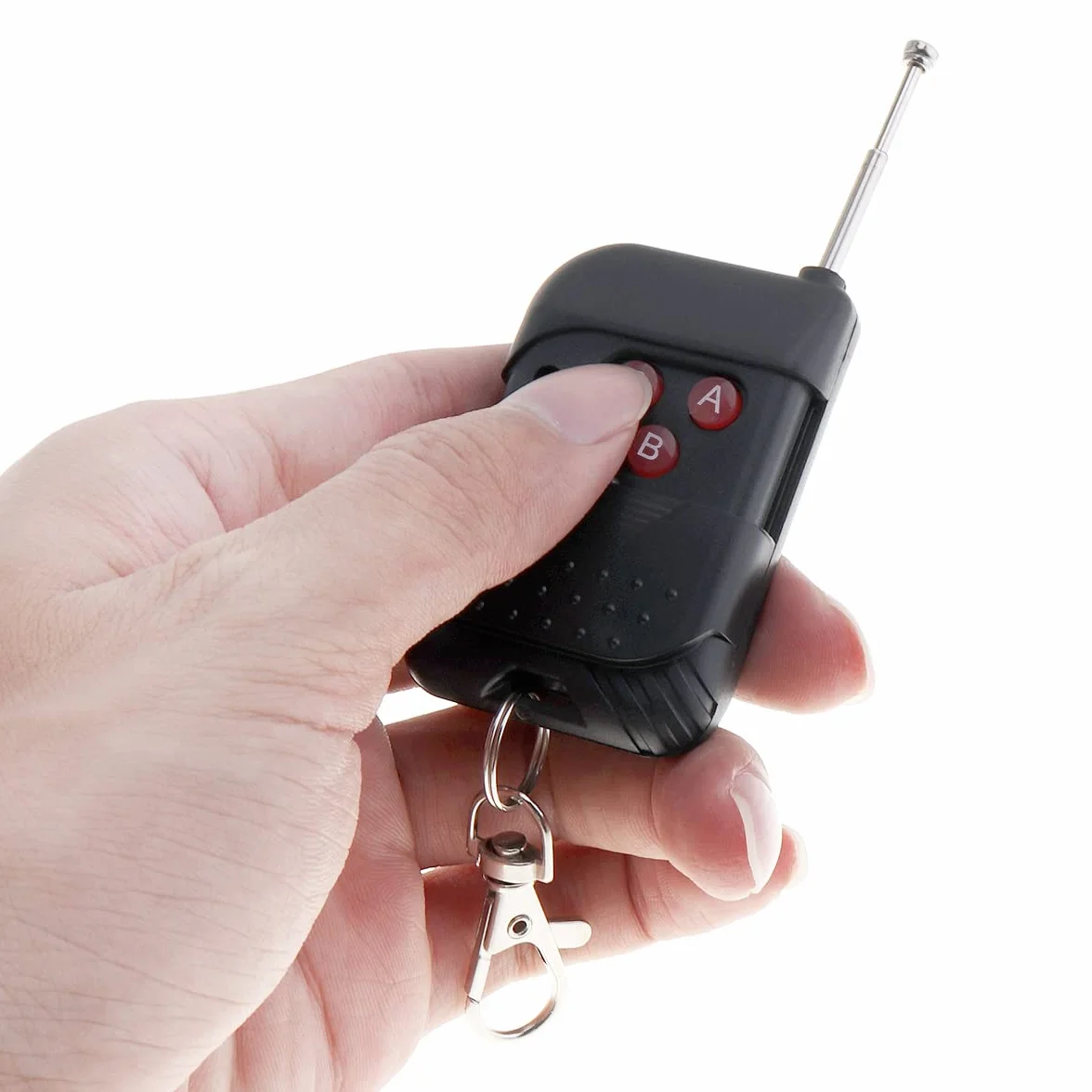 Sirena de coche con 7 sonidos: bocina, alarma tipo incendio, ambulancia, circulación, policía, con mando a distancia negro, 12 V 100 W (2 x mando a distancia)