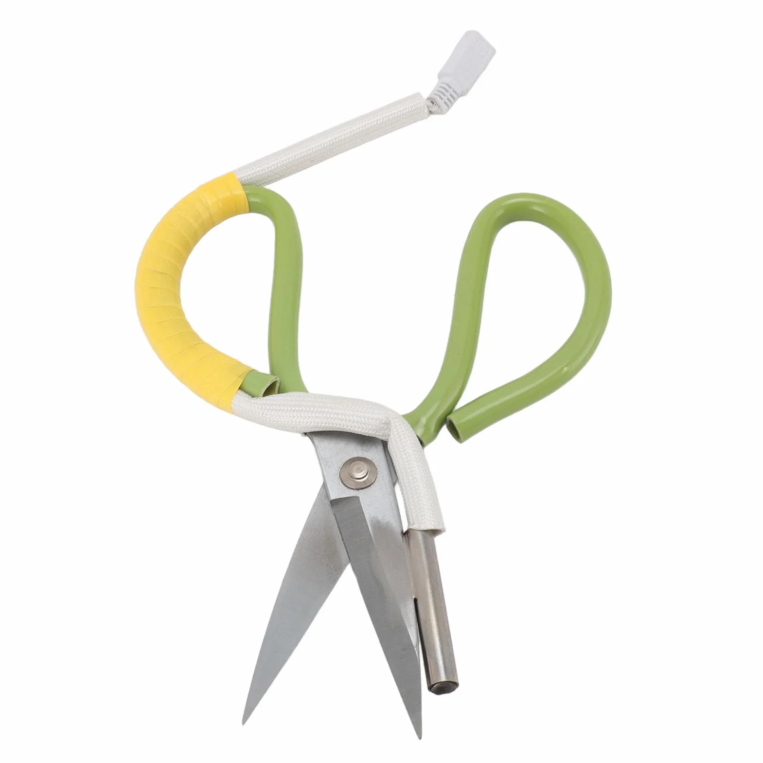 Tijeras para Tubos Calentadas, Tijeras Calefactoras Eléctricas con Hoja de Acero de 220 V para la Industria de la Confección Electrónica (Enchufe europeo AC220V 8A)