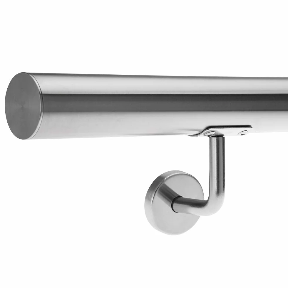 Monzana Pasamanos de Acero Inoxidable Barandilla de Pared para Escalera 80cm Soporte Pared Interior Exterior