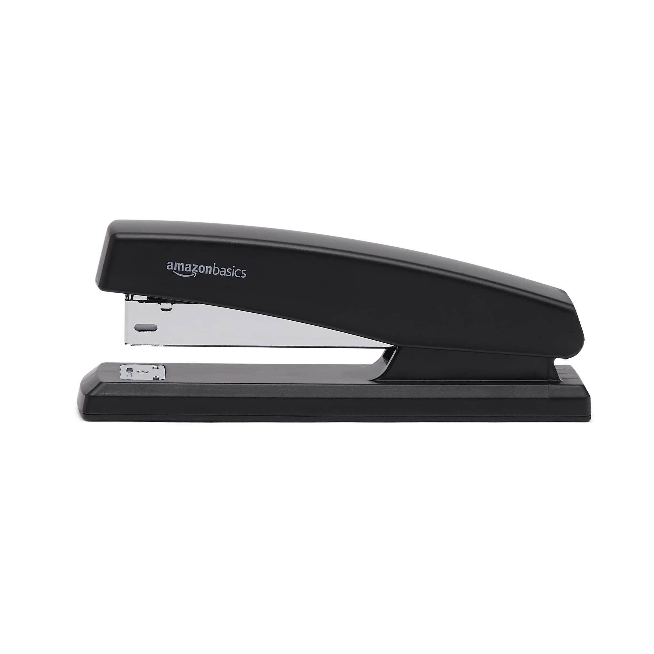 Amazon Basics Grapadora 1000 Grapas, 25 Hojas, Base Goma Antideslizante, Negro