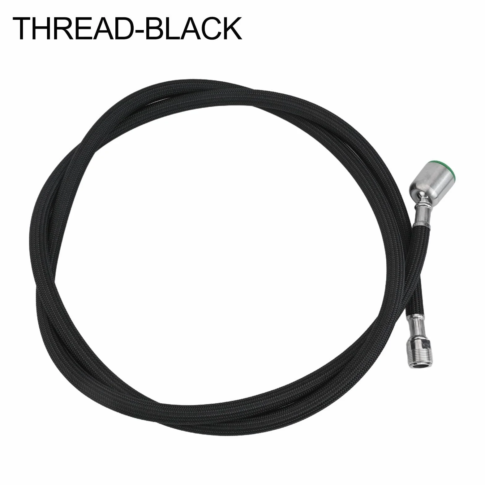Manguera de repuesto extraíble para grifo de cocina, flexibilidad superior y características de seguridad con tubo interior de gel de sílice y capa exterior de nailon (rosca-negro)