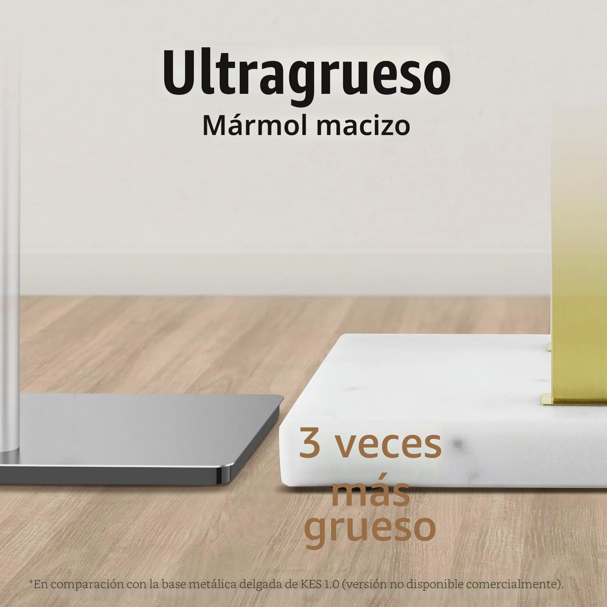 KES Toallero de Pie en Oro, Toallero Independiente con 2 Brazos, Toallero de Acero Inoxidable SUS304, Base de mármol, BTH217-BZ