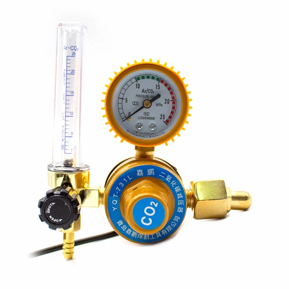 Regulador de Presión de CO2 de 36/220V, Reductor de Presión de Dióxido de Carbono, Medidor de Presión Calentado, Caudalímetro Para Soldadura Mig/tig (220V)