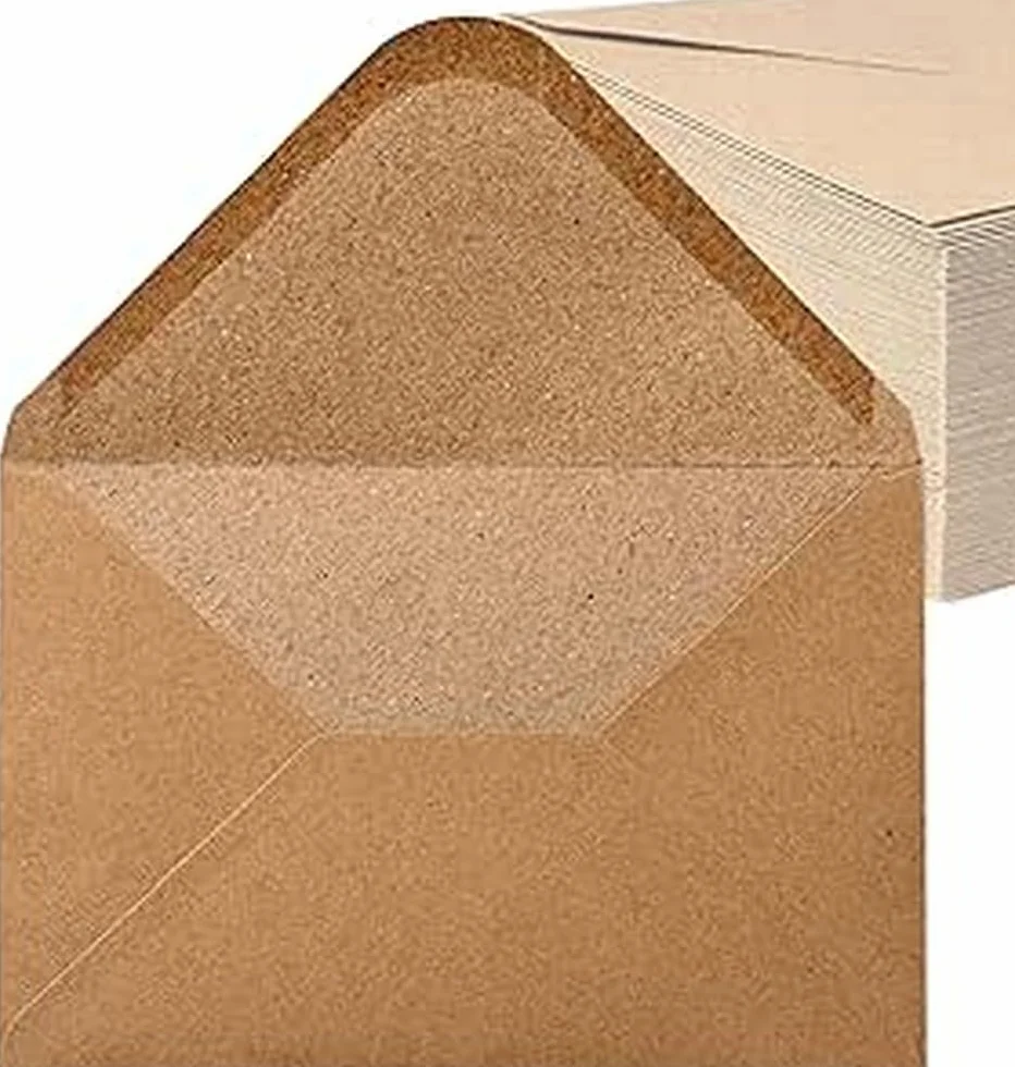 Noa Home Deco Sobres Papel Kraft Antiguo C6 162x114 mm 100 Piezas NHD06