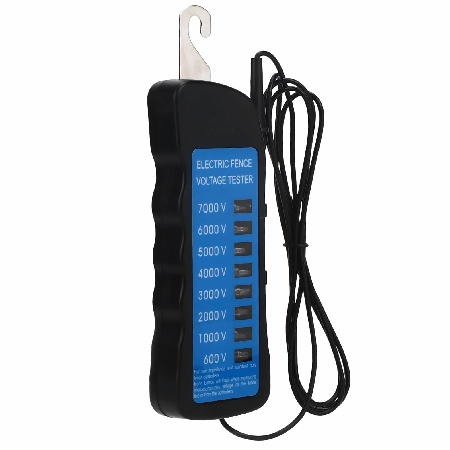 Yosoo Health Gear Probador de Cercas Eléctricas Portátil, Medidor de Voltaje 600-7000V, Detector de Fallas para Ganado y Agricultura